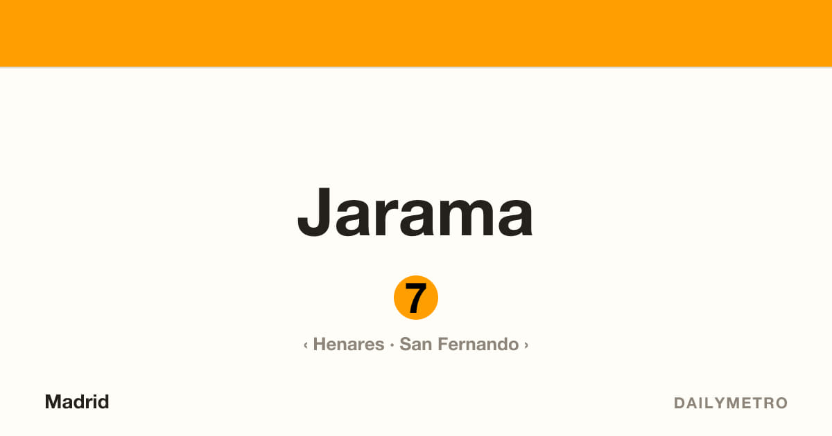 Estación Jarama · Líneas 7