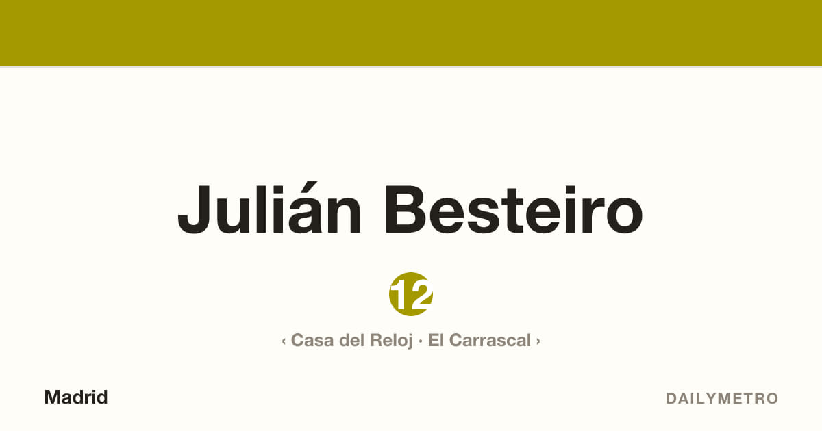 Estación Julián Besteiro · Líneas 12