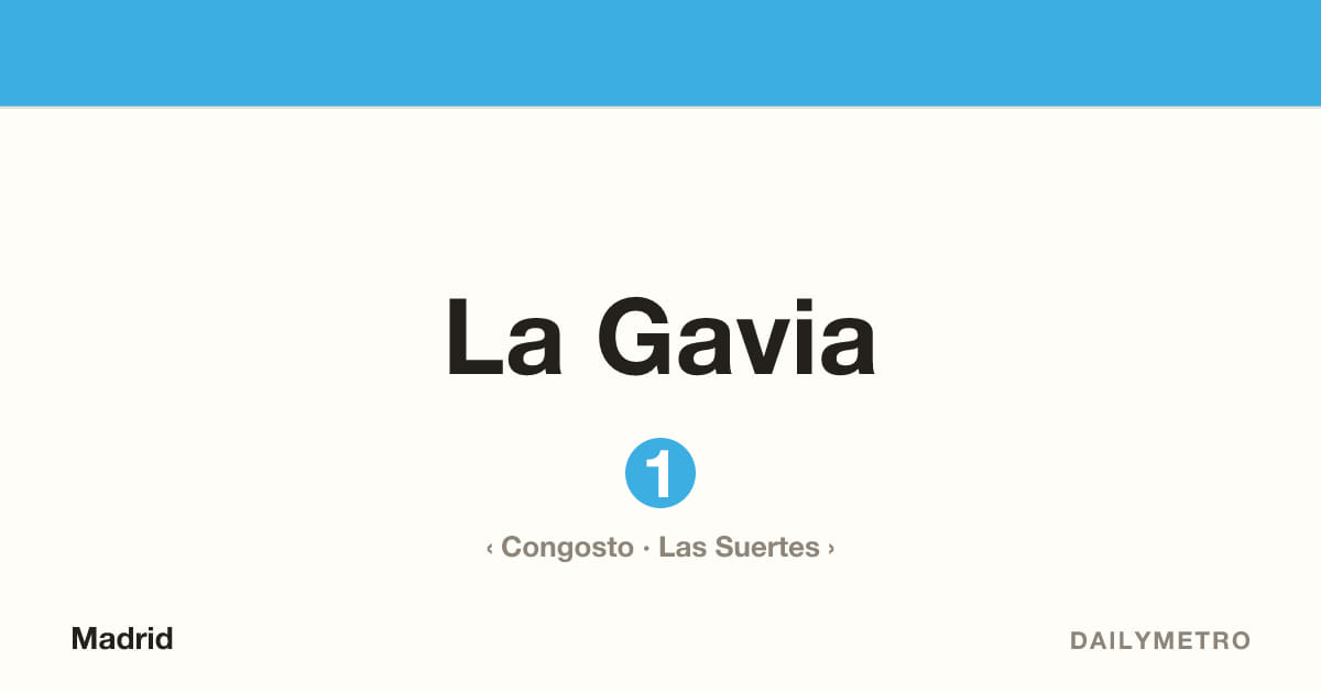 Estación La Gavia · Líneas 1