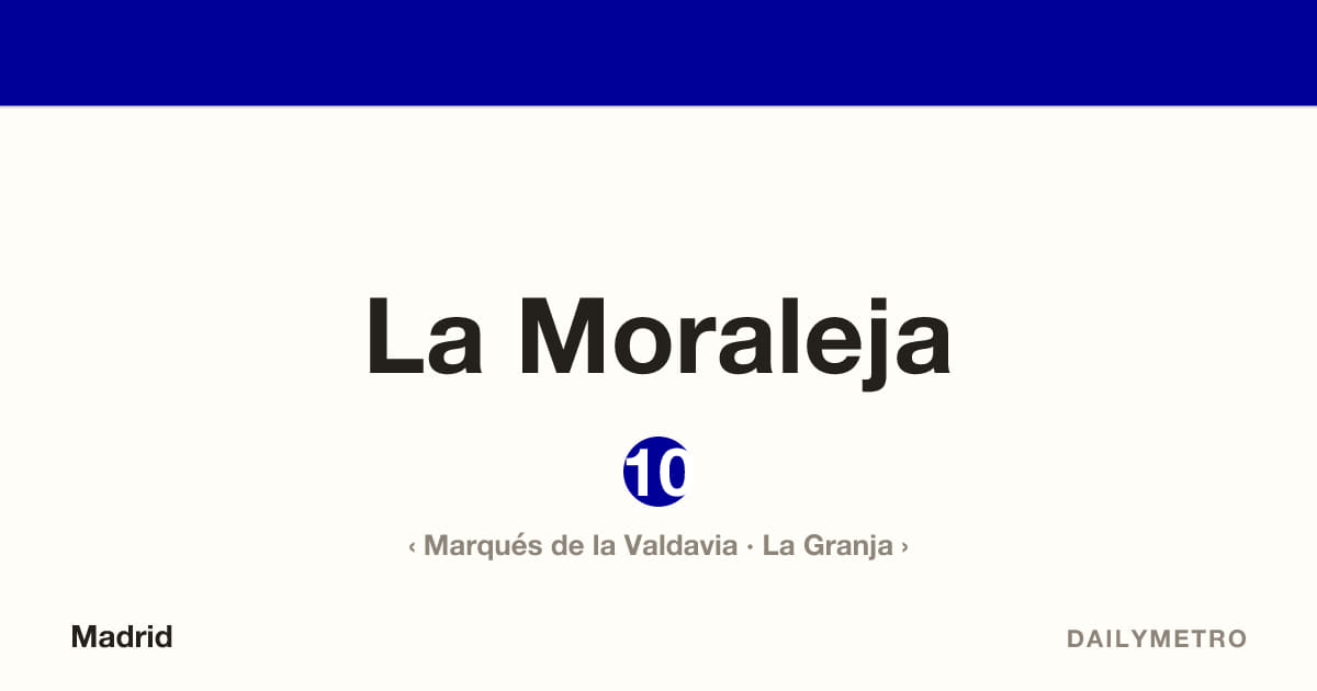 Estación La Moraleja · Líneas 10