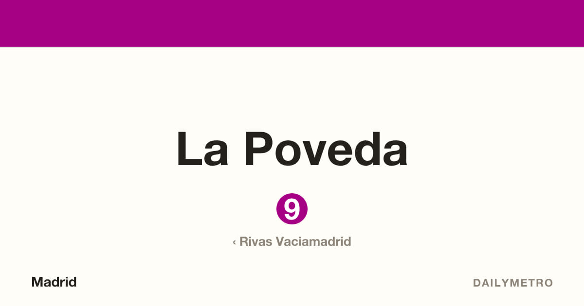 Estación La Poveda · Líneas 9
