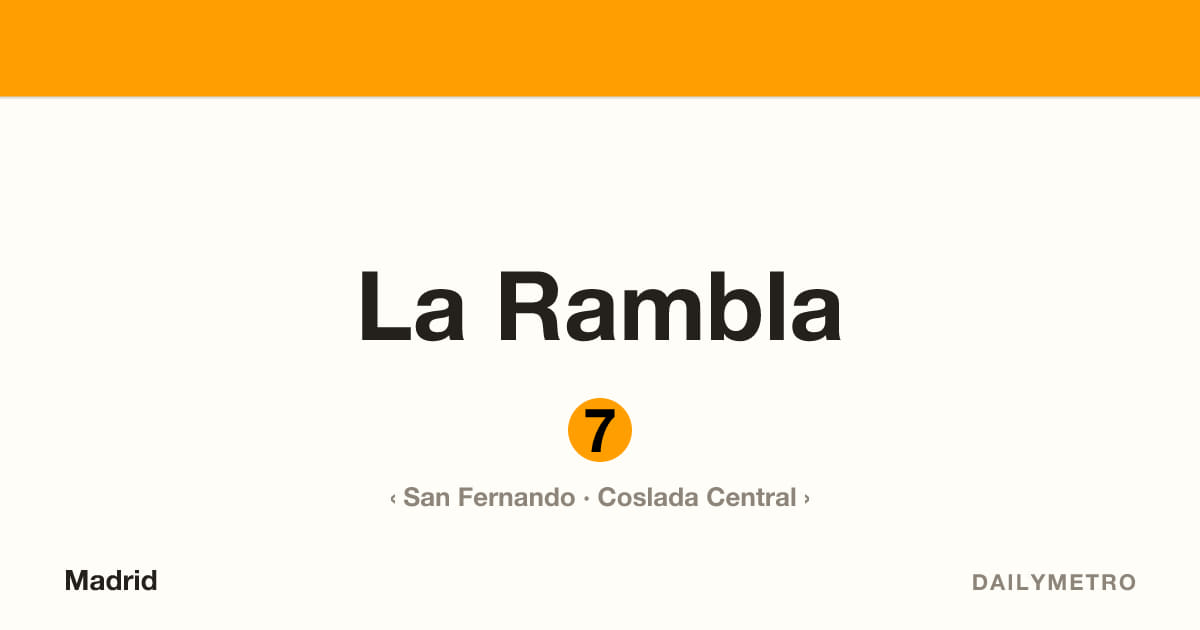 Estación La Rambla · Líneas 7