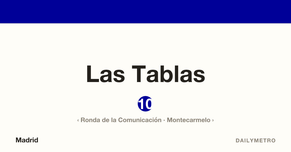 Estación Las Tablas · Líneas 10