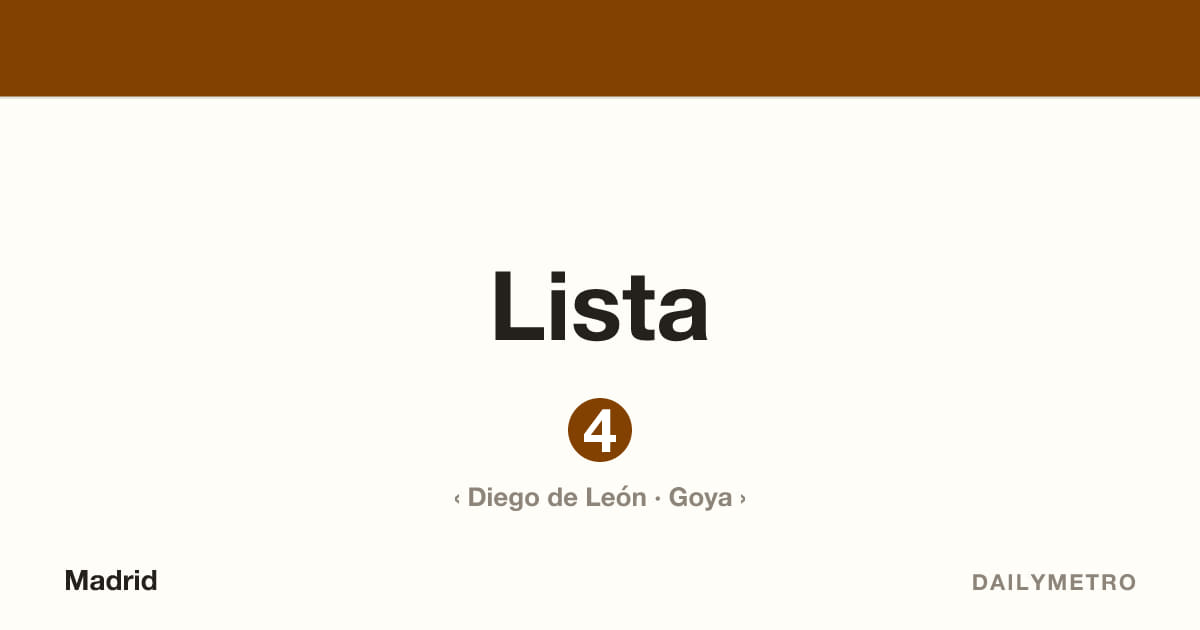 Estación Lista · Líneas 4