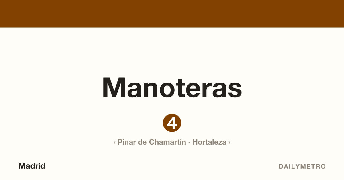 Estación Manoteras · Líneas 4