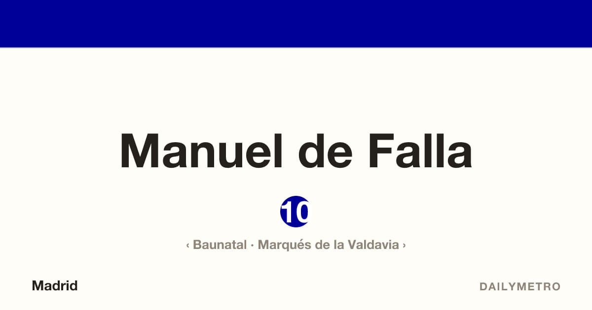 Estación Manuel de Falla · Líneas 10