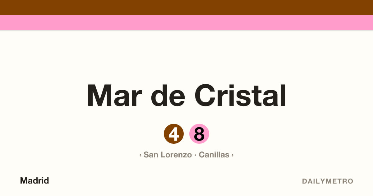 Estación Mar de Cristal · Líneas 4, 8