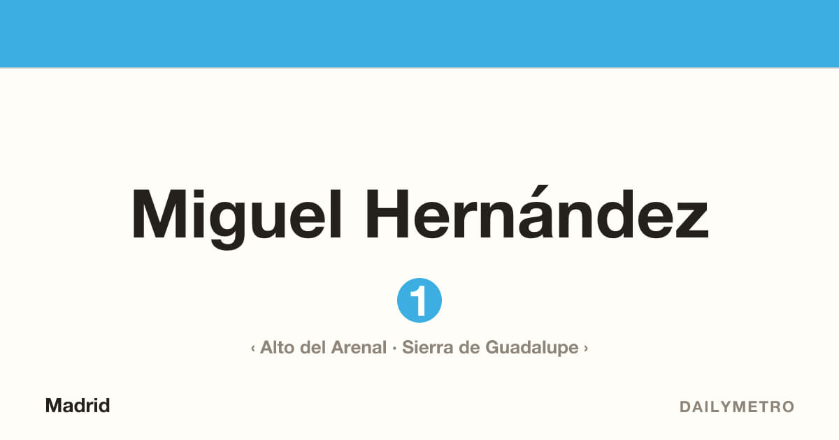 Estación Miguel Hernández · Líneas 1