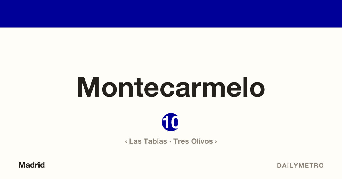 Estación Montecarmelo · Líneas 10