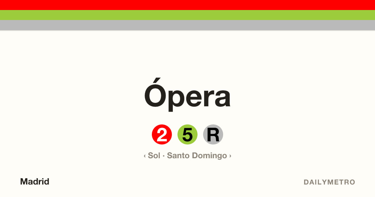 Estación Ópera · Líneas 2, 5, R
