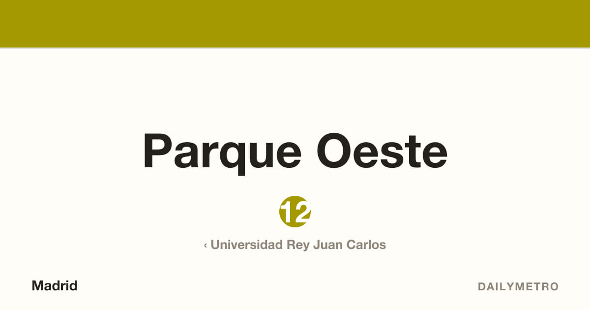 Estación Parque Oeste · Líneas 12