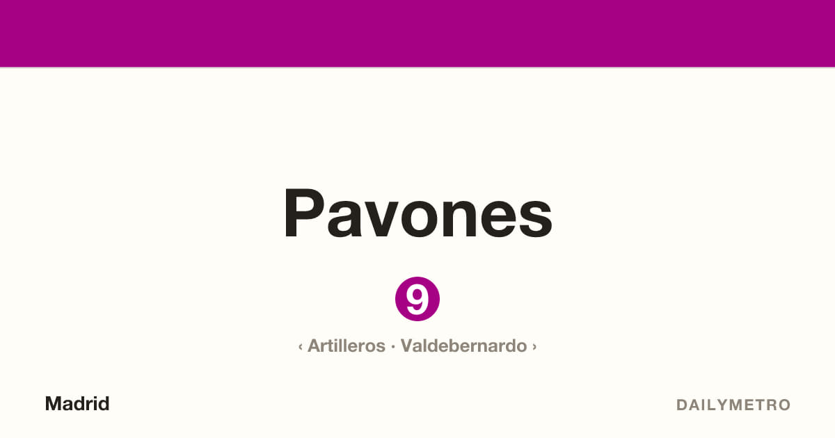 Estación Pavones · Líneas 9