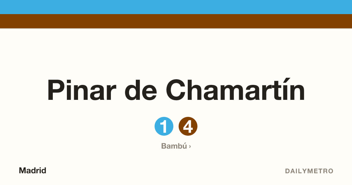 Pinar de Chamartín station · Lines 1, 4