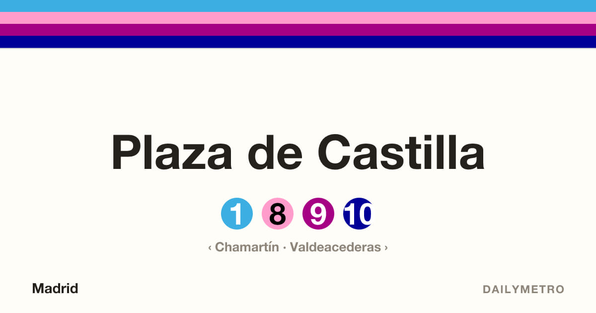 Estación Plaza de Castilla · Líneas 1, 8, 9, 10