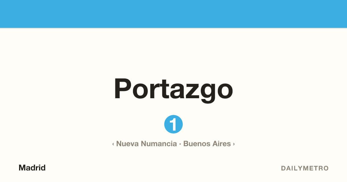 Estación Portazgo · Líneas 1