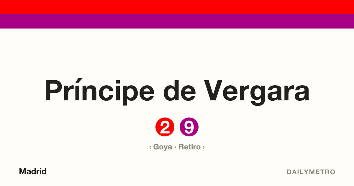 Estación Príncipe de Vergara · Líneas 2, 9