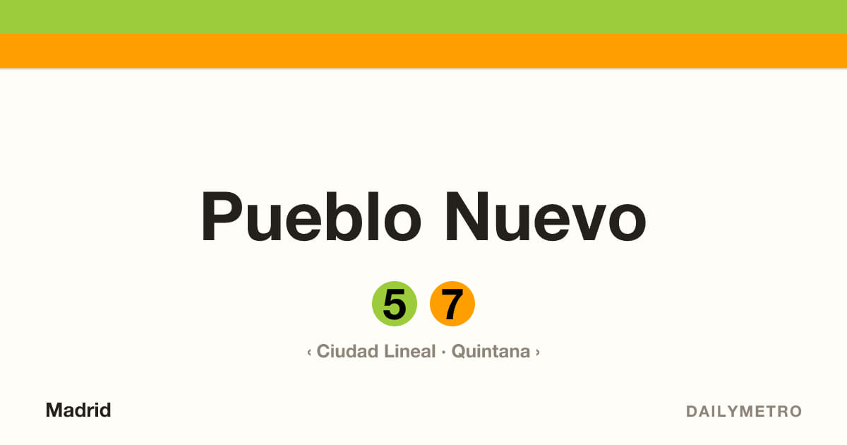 Pueblo Nuevo station · Lines 5, 7