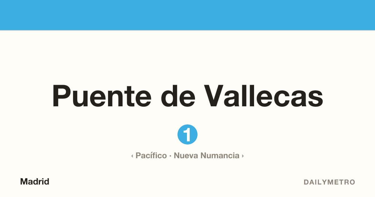 Estación Puente de Vallecas · Líneas 1