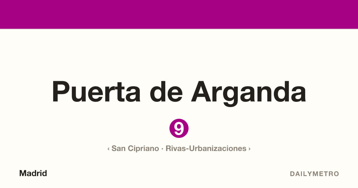 Estación Puerta de Arganda · Líneas 9
