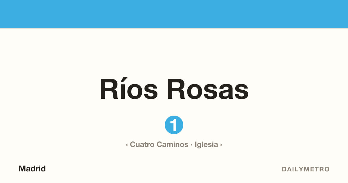 Ríos Rosas station · Lines 1