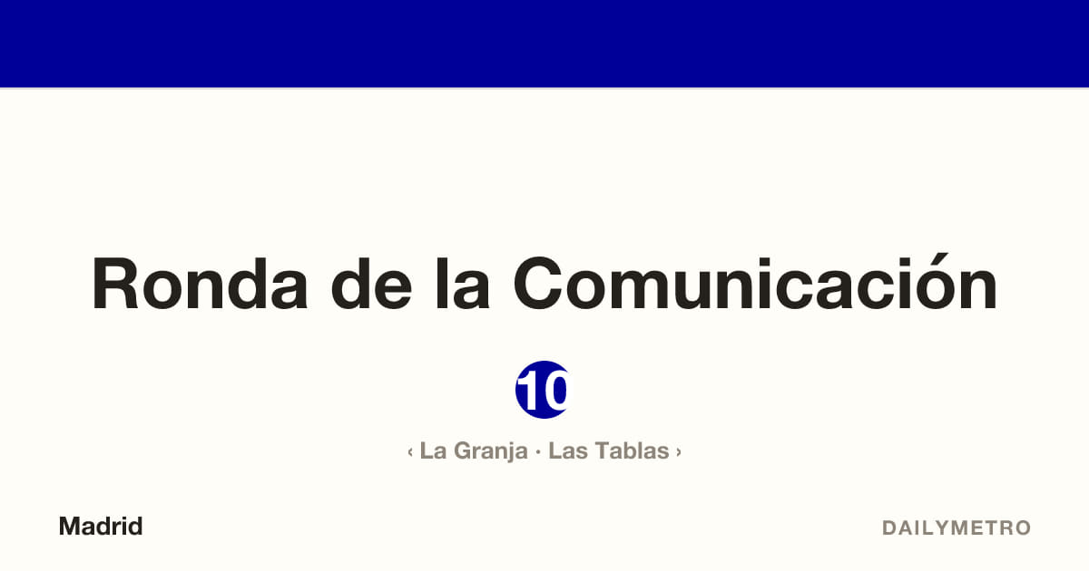 Estación Ronda de la Comunicación · Líneas 10