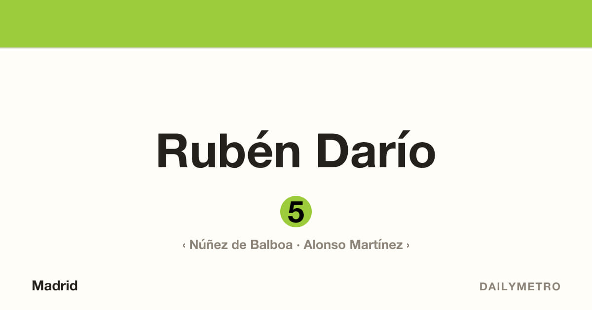 Estación Rubén Darío · Líneas 5