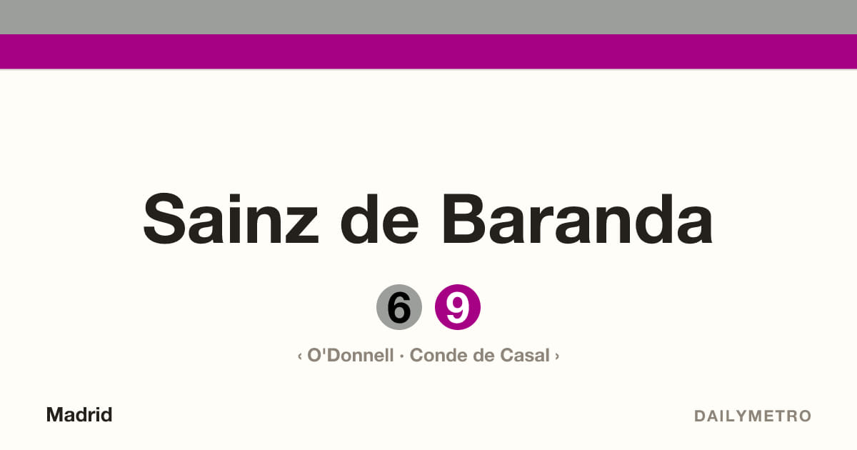 Estación Sainz de Baranda · Líneas 6, 9