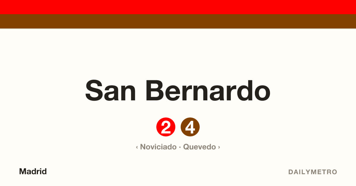 Estación San Bernardo · Líneas 2, 4