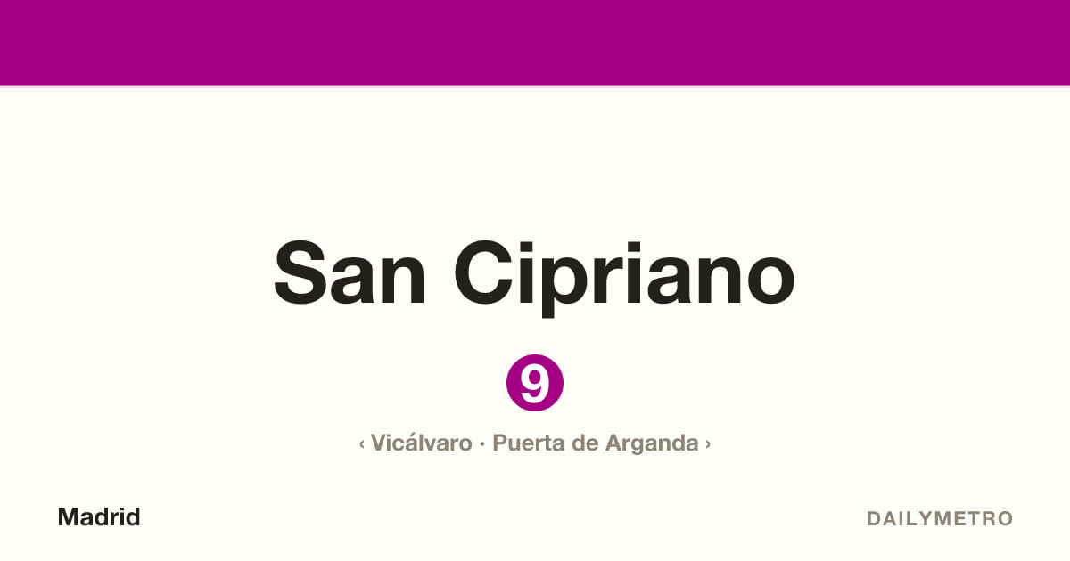 Estación San Cipriano · Líneas 9