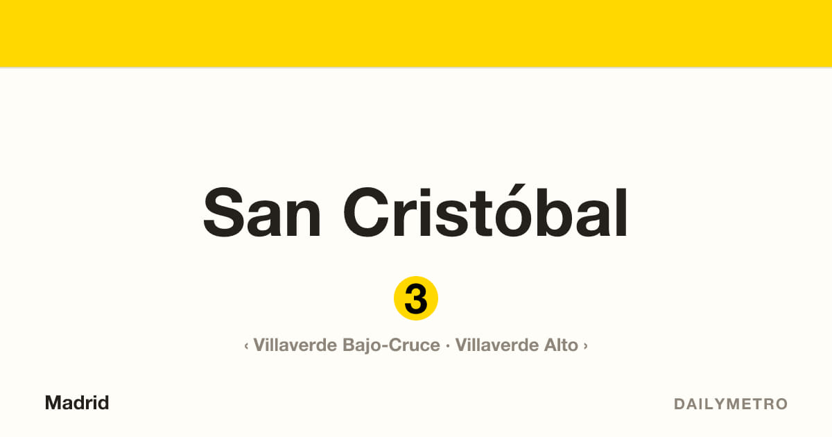 Estación San Cristóbal · Líneas 3