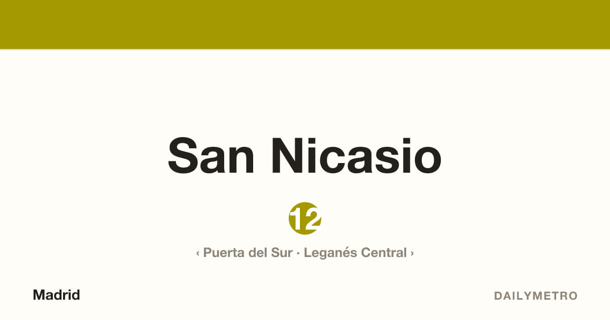 Estación San Nicasio · Líneas 12