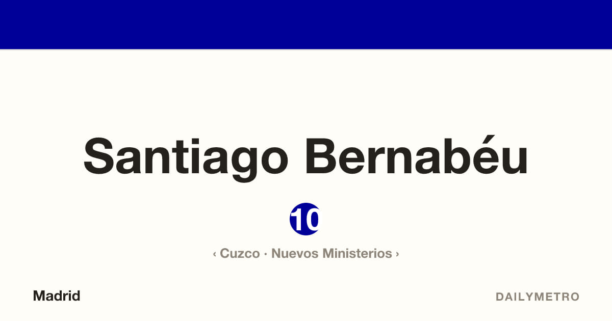 Estación Santiago Bernabéu · Líneas 10