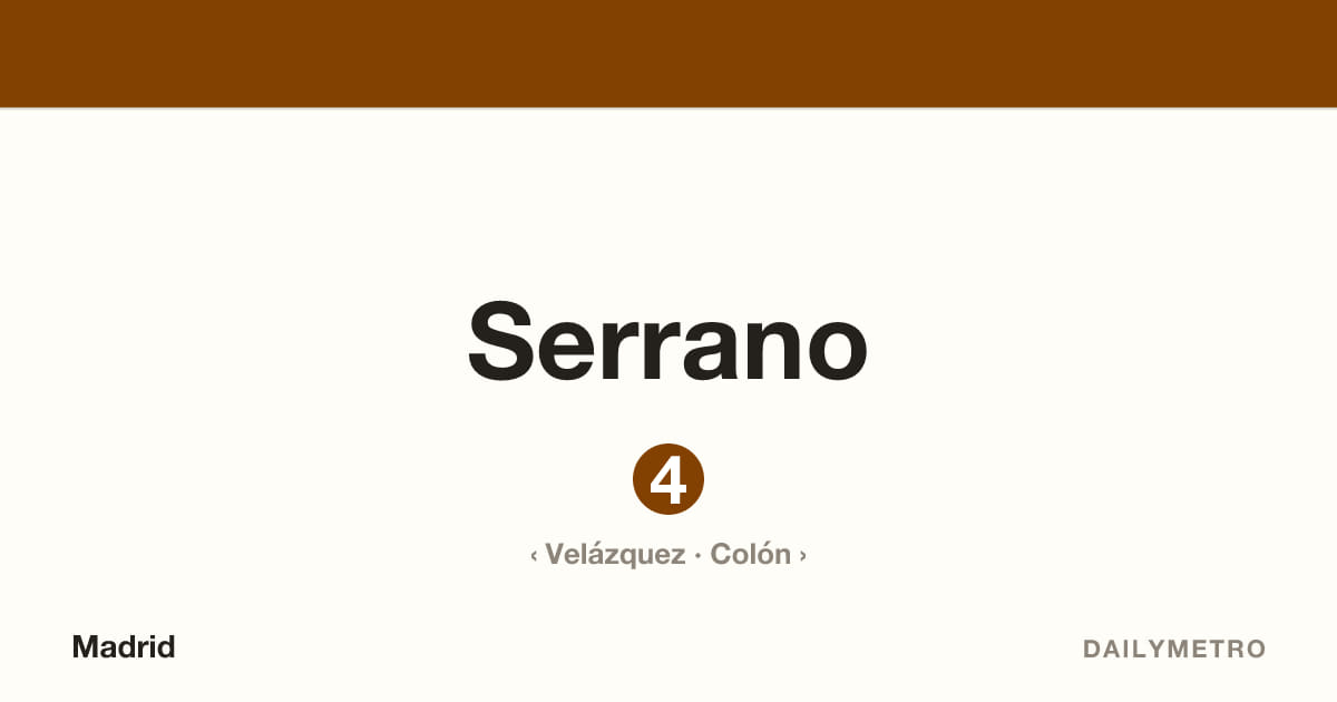 Estación Serrano · Líneas 4