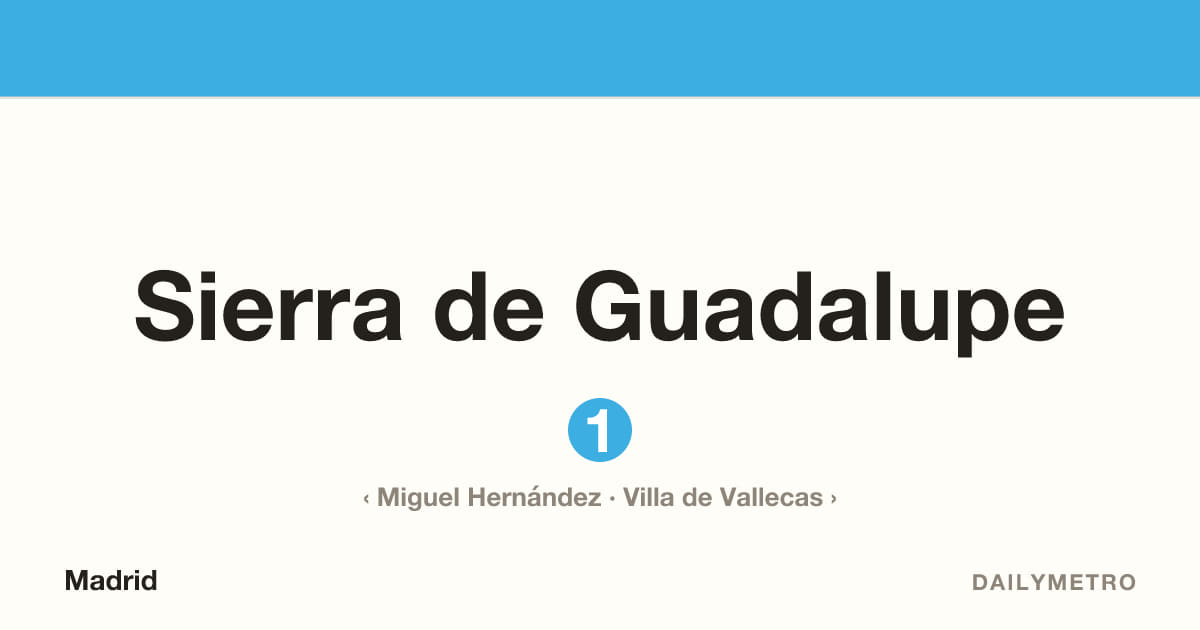 Sierra de Guadalupe station · Lines 1