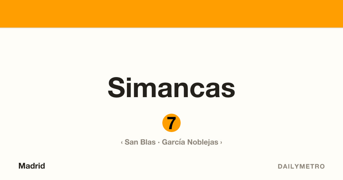 Estación Simancas · Líneas 7