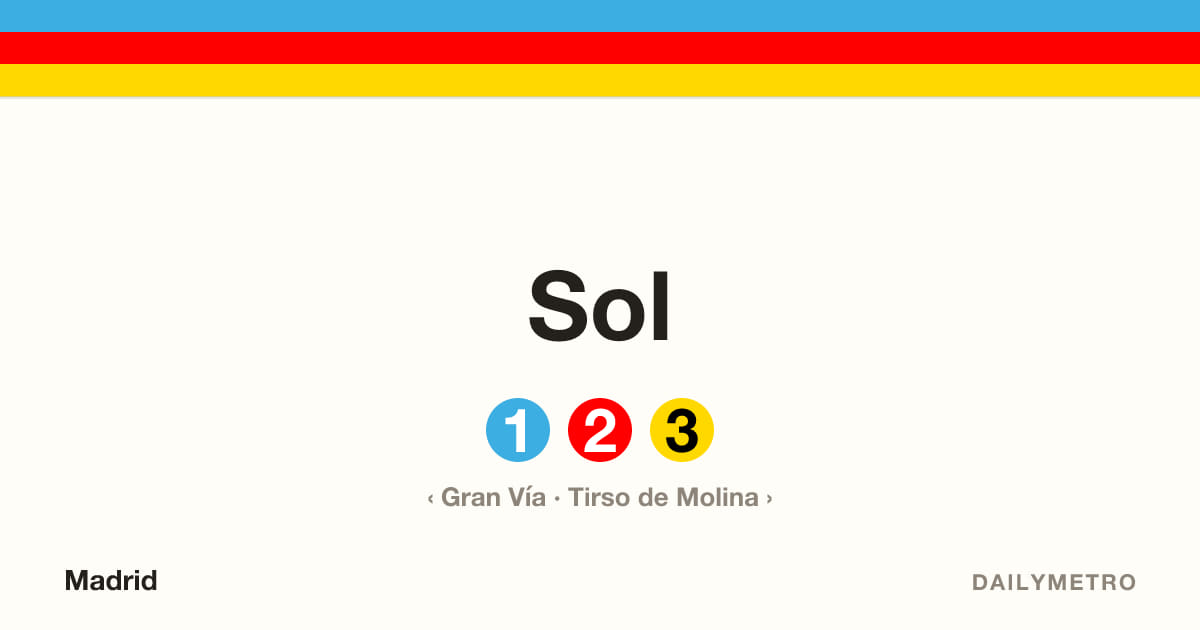 Estación Sol · Líneas 1, 2, 3