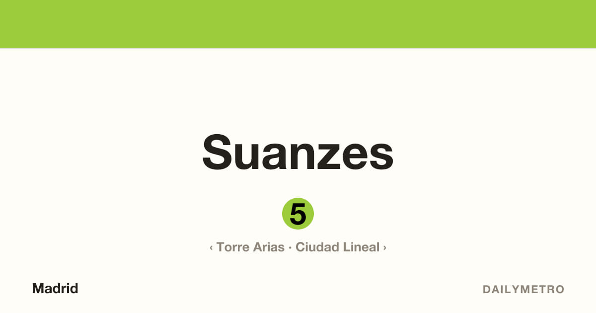 Estación Suanzes · Líneas 5