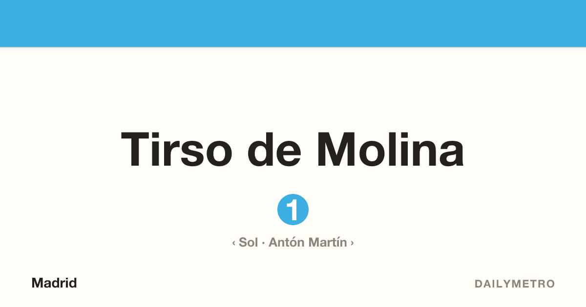 Estación Tirso de Molina · Líneas 1