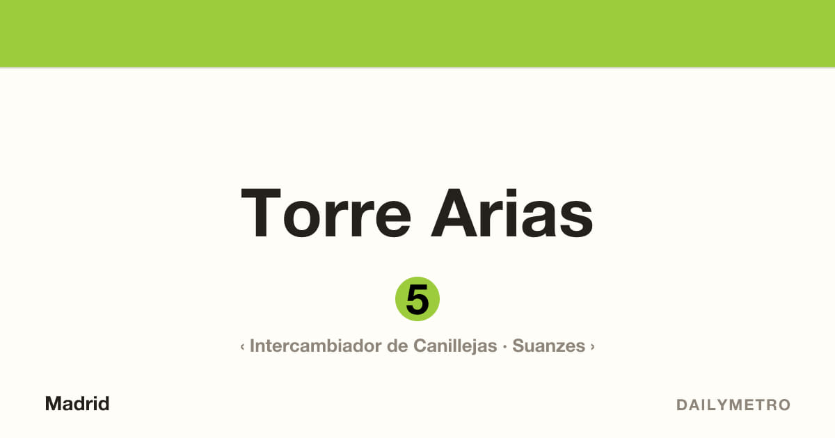 Estación Torre Arias · Líneas 5