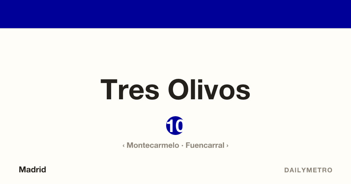 Estación Tres Olivos · Líneas 10
