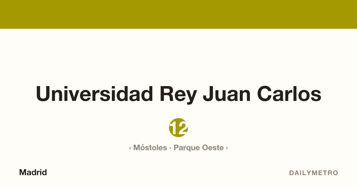Universidad Rey Juan Carlos station · Lines 12