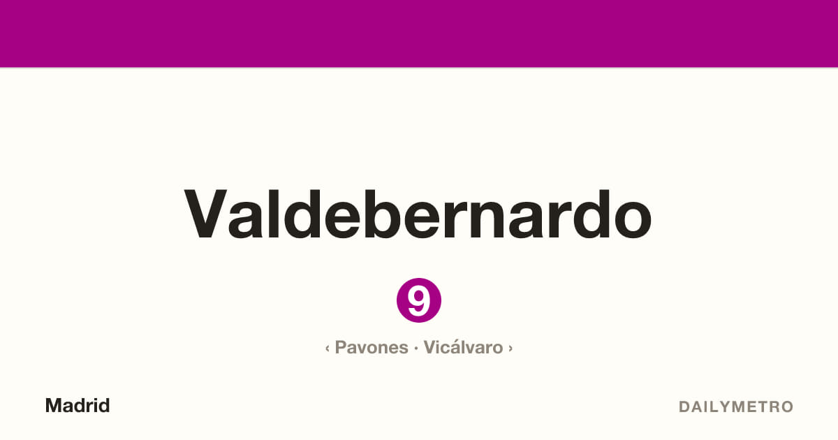 Estación Valdebernardo · Líneas 9