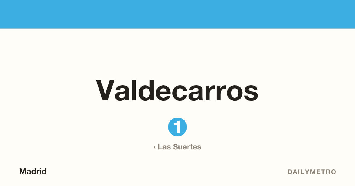 Estación Valdecarros · Líneas 1