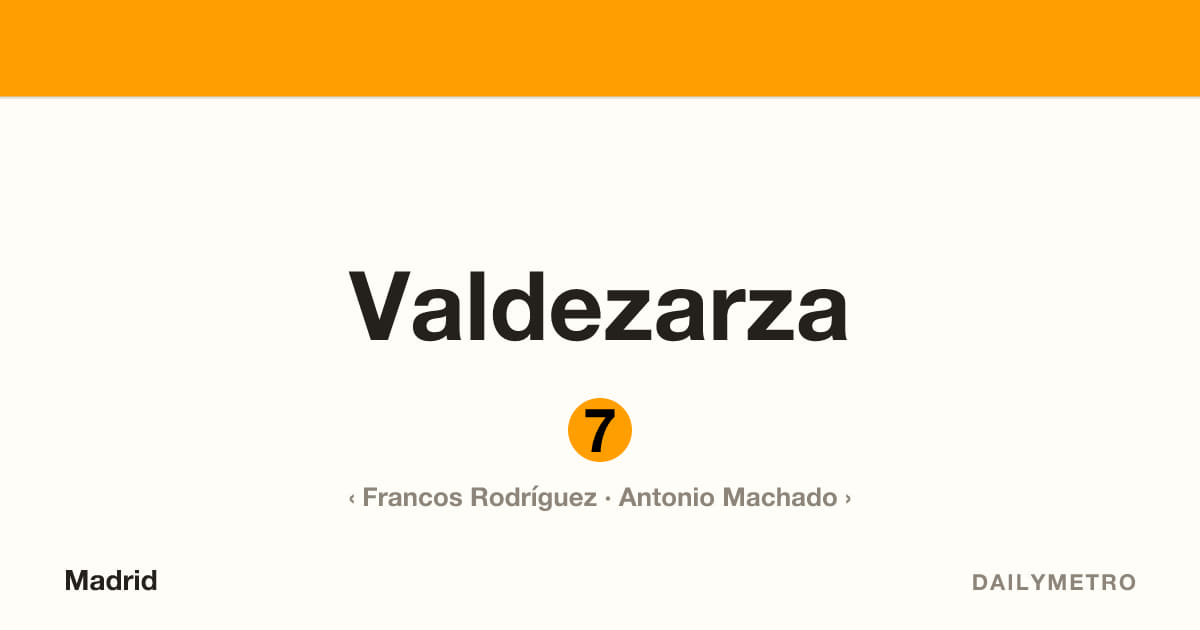 Estación Valdezarza · Líneas 7