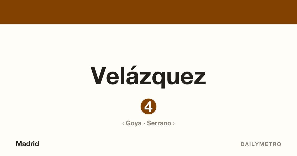 Velázquez station · Lines 4