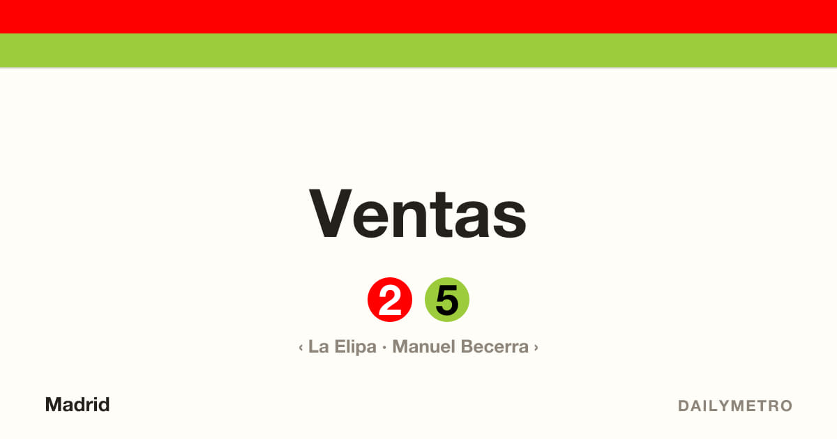 Ventas station · Lines 2, 5