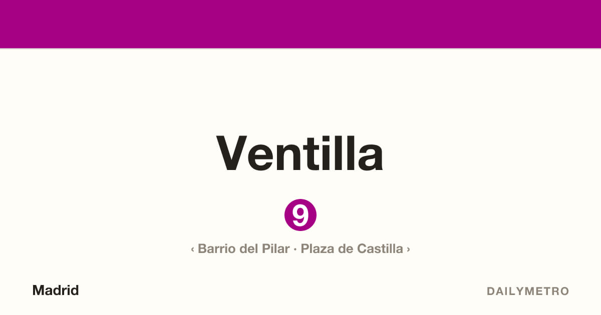 Estación Ventilla · Líneas 9