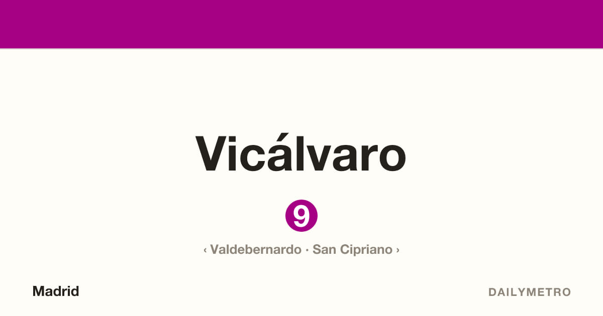 Estación Vicálvaro · Líneas 9