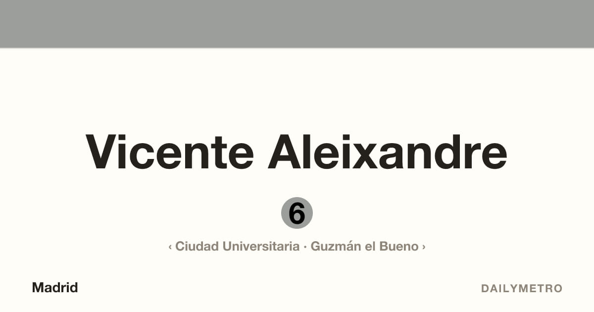 Estación Vicente Aleixandre · Líneas 6