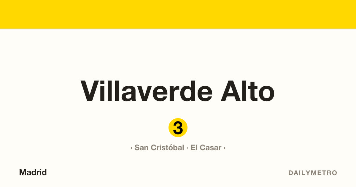 Estación Villaverde Alto · Líneas 3